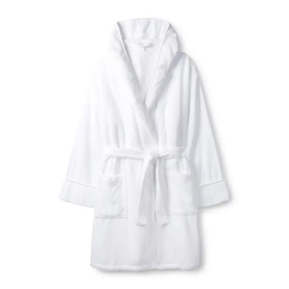 Croft & Barrow Intimates White Soft Plush Robe - Picture 3 of 11